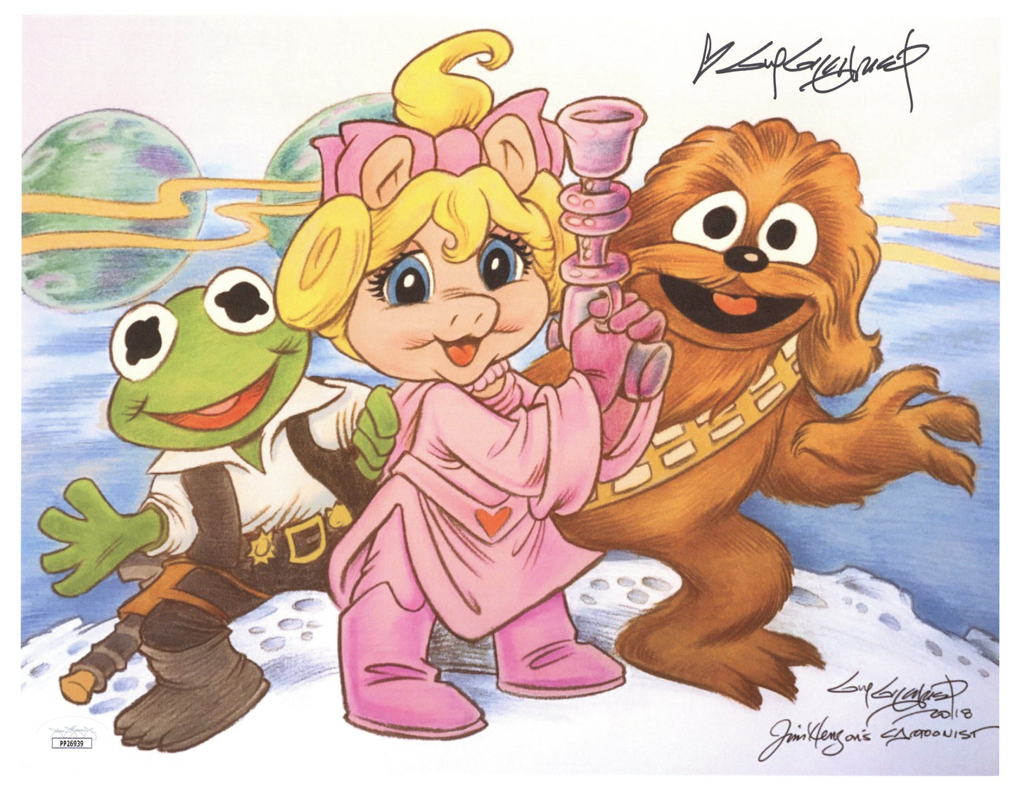 Muppet Babies Star Wars 11x14 Art Print - Created by & Signed by Guy Gilchrist - Includes JSA COA