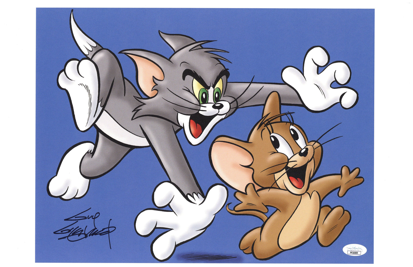 Tom & Jerry 11x17 Art Print - Created by & Signed by Guy Gilchrist - Includes JSA COA