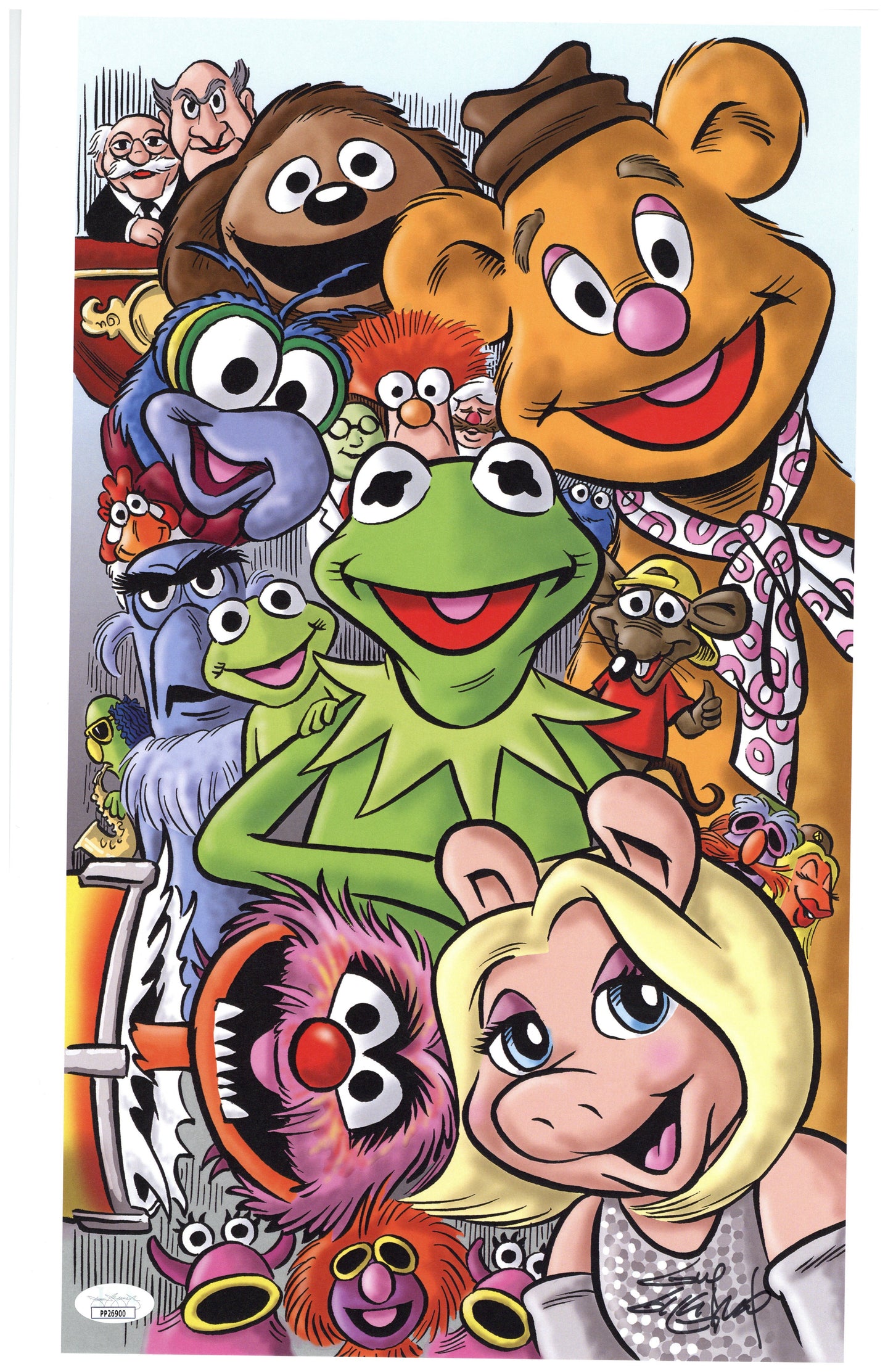 Muppets 11x17 Art Print - Created by & Signed by Guy Gilchrist - Includes JSA COA